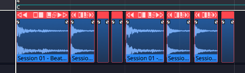 Select the clips to group