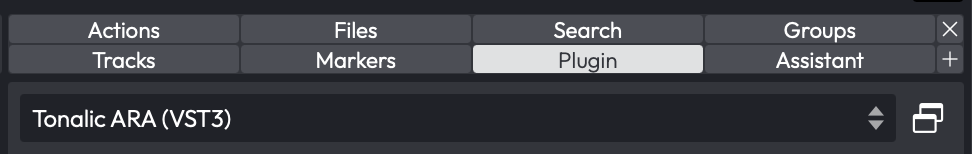 Plugin panel controls